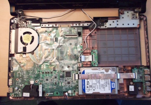 Inside the laptop